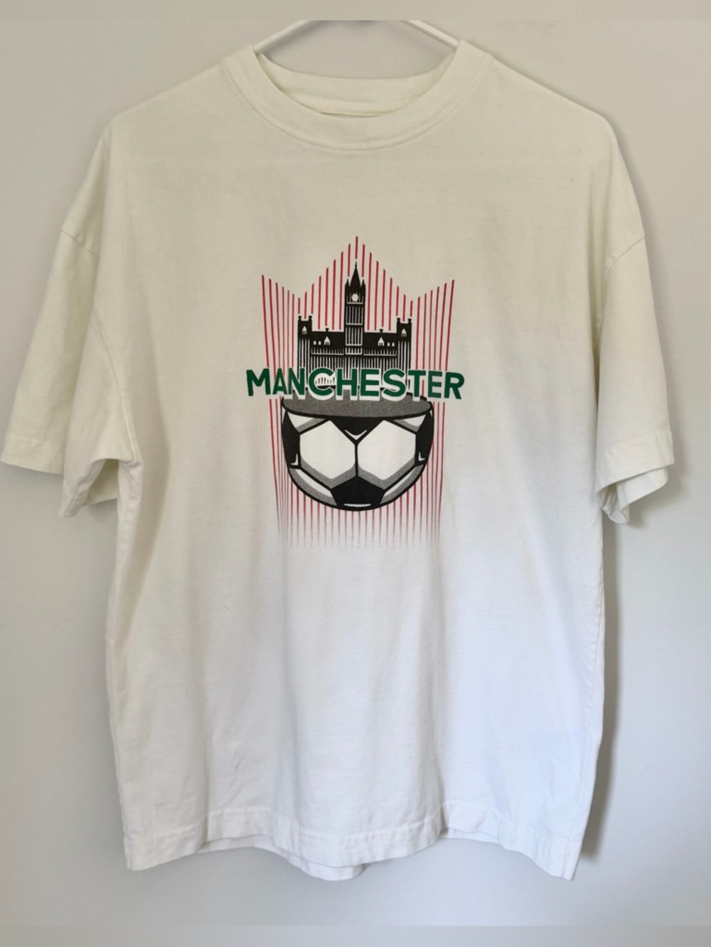 Manchester Graphic Soccer T-Shirt in White